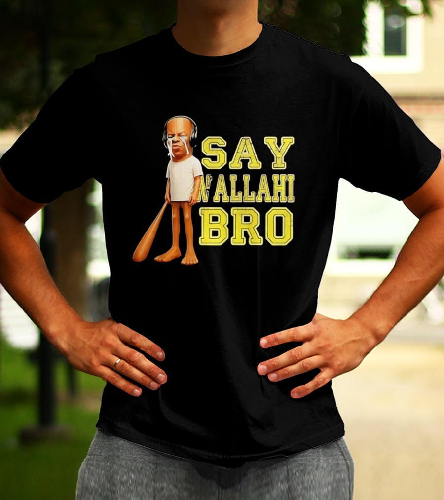 Tyler The Creator Say Wallahi Bro Baseball Bat T-Shirt