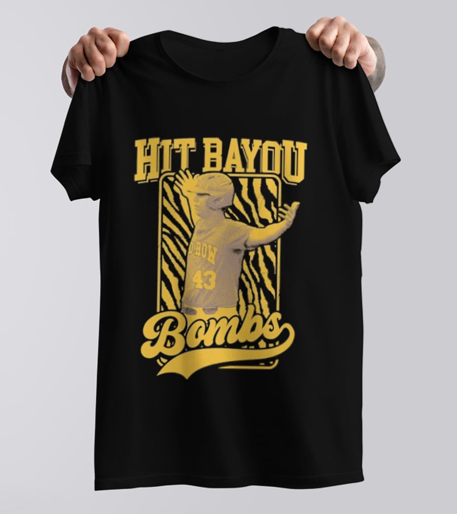 LSU Baseball Hit Bayou Bombs 43 Player T-Shirt
