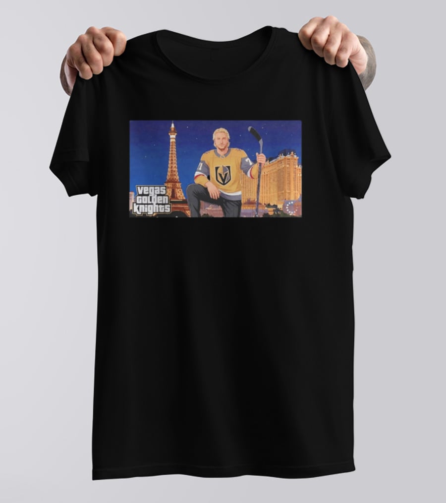 Vegas Golden Knights William Karlsson Hockey Vegas Skyline T-Shirt