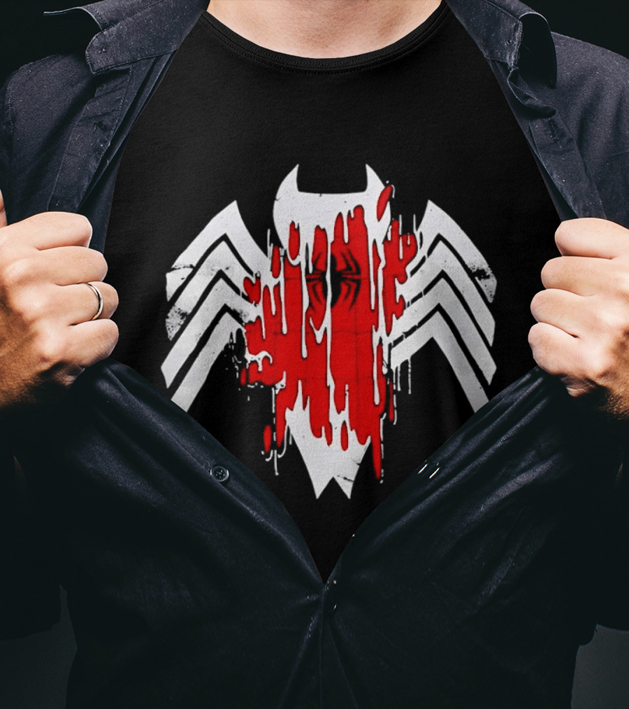 Venom Symbiote Red Dripping Spider T-Shirt