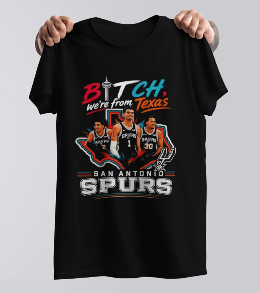 Victor Wembanyama San Antonio Spurs We're From Texas NBA Basketball 2026 T-Shirt