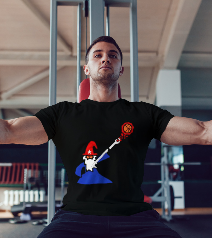 Washington Wizards NBA Basketball Player Wizard Hat Star Basketball T-Shirt