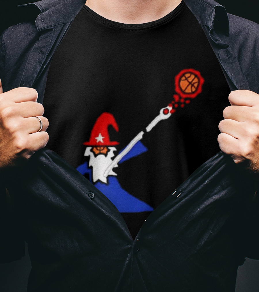 Washington Wizards NBA Basketball Player Wizard Hat Star Basketball T-Shirt