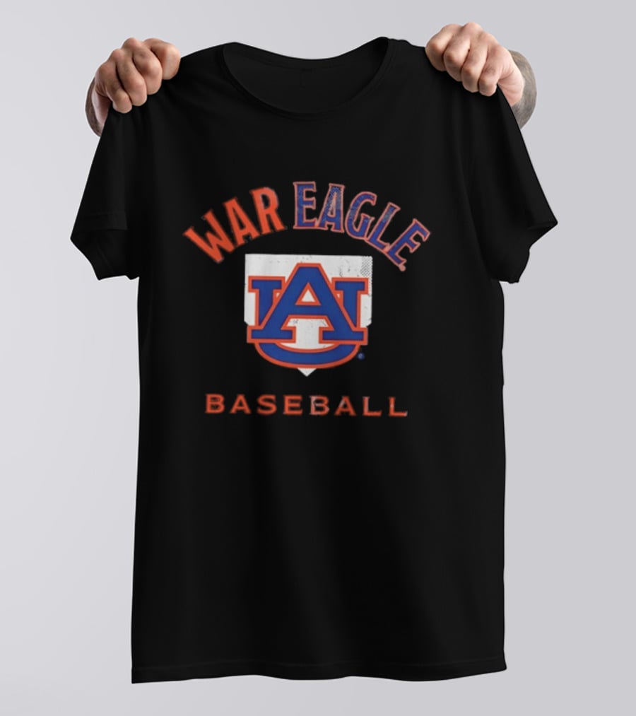 War Eagle Auburn Baseball Home Plate T-Shirt