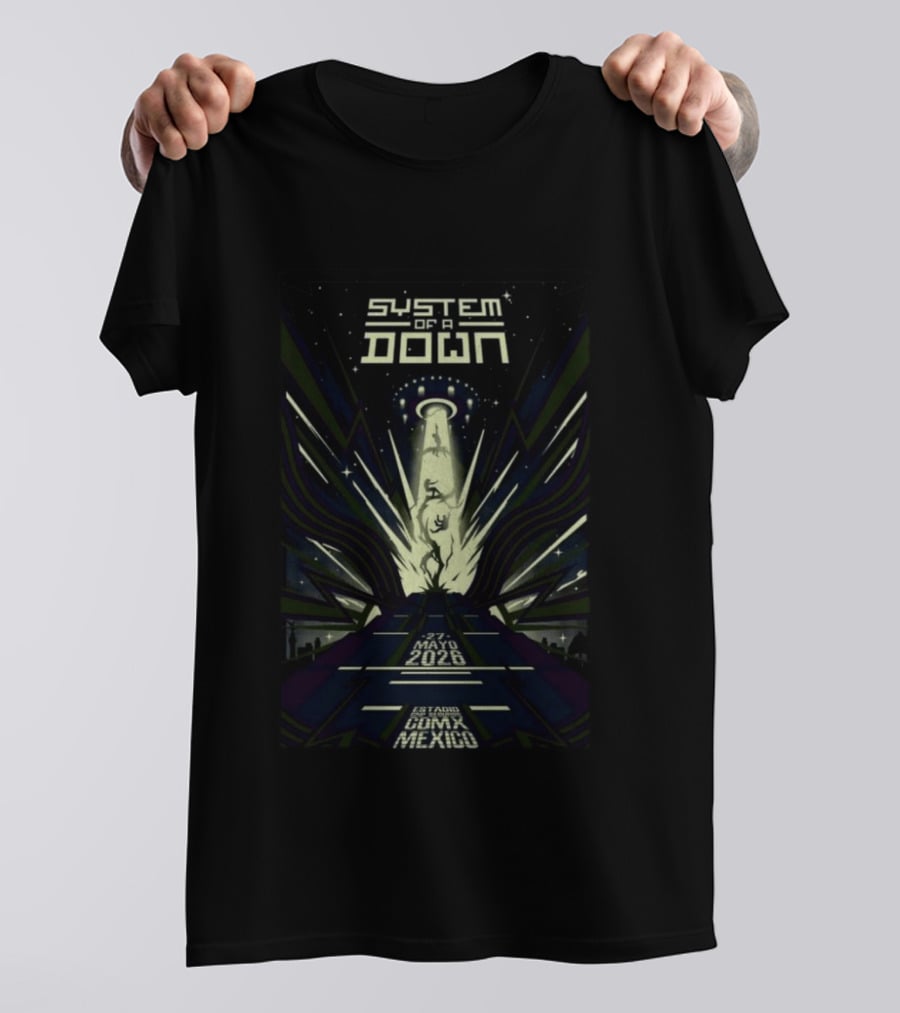 System Of A Down UFO Concert Estadio CDMX Mexico May 27 2026 T-Shirt