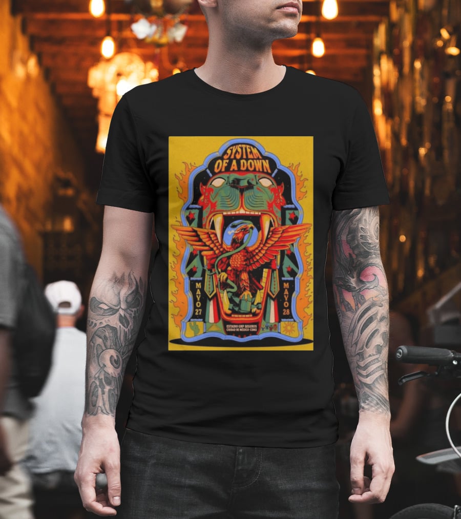System Of A Down Mexico City Estadio GNP Seguros May 27 28 2026 T-Shirt