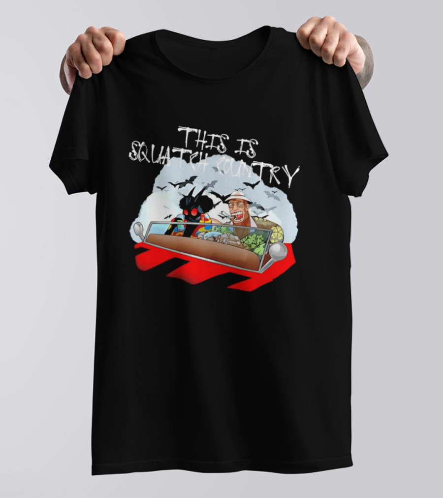 This Is Squatch Country Cryptid Chronicles With Mothman And Sasquatch T-Shirt