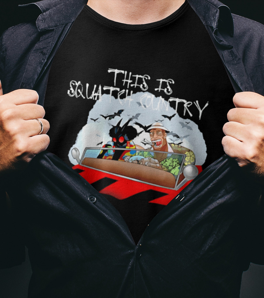 This Is Squatch Country Cryptid Chronicles With Mothman And Sasquatch T-Shirt