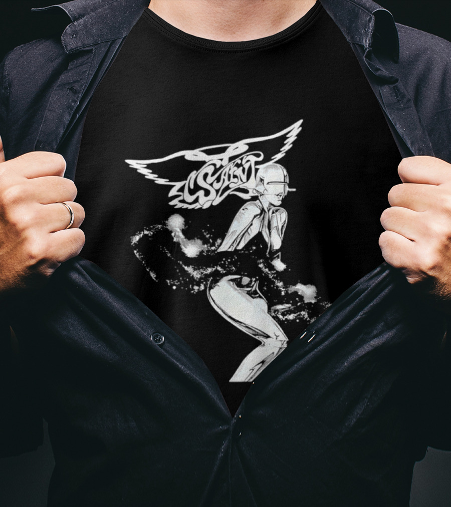 Aerosmith Wings Cosmic Robot Woman T-Shirt