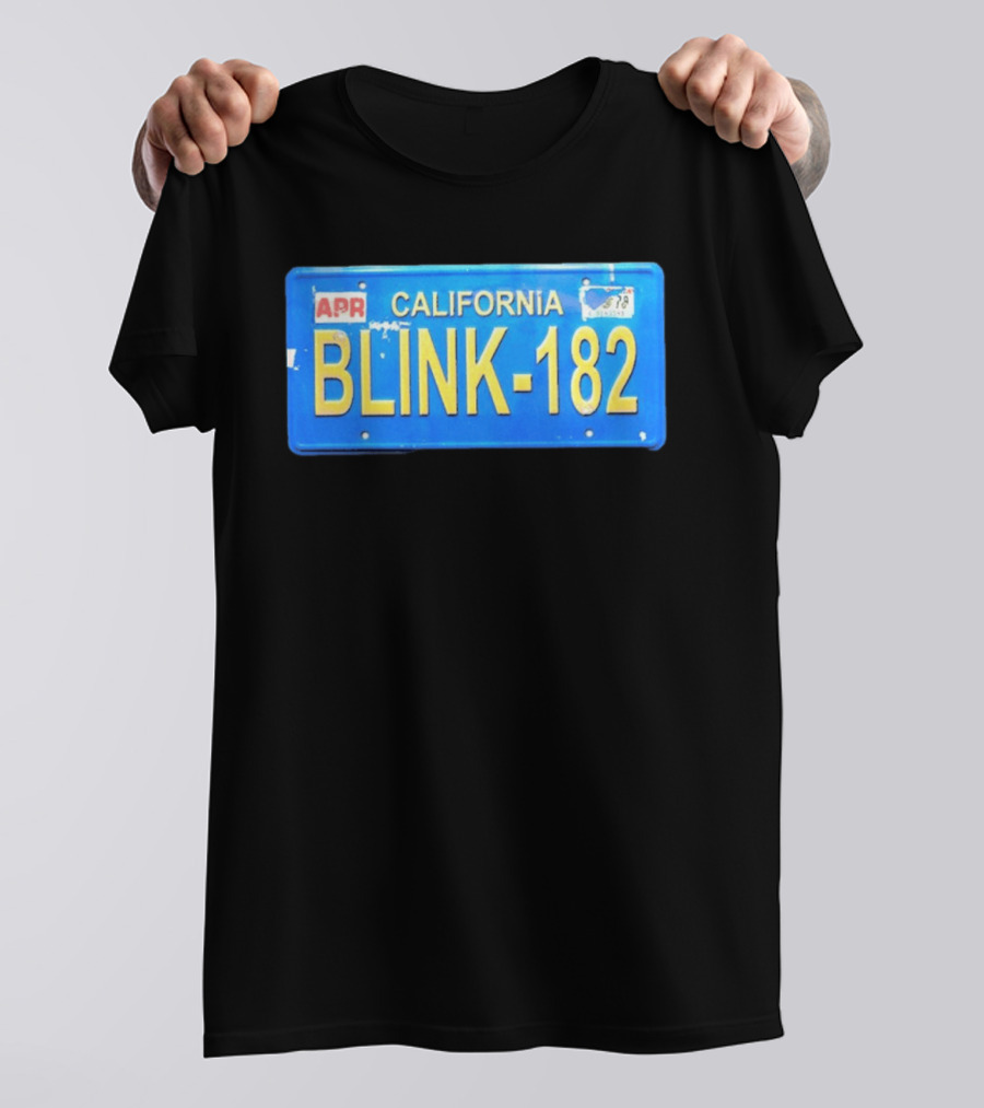 California Blink 182 License Plate APR Expired Tag T-Shirt