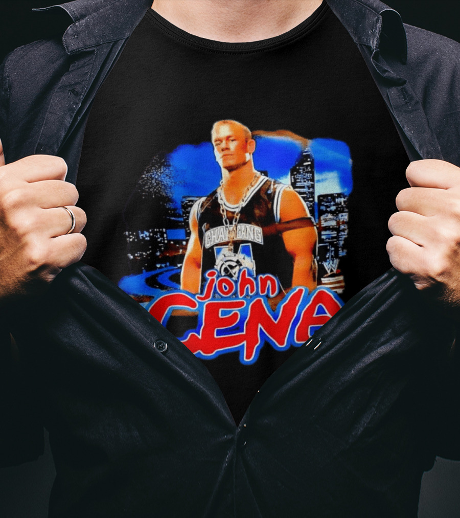 Chain Gang John Cena WWE Skyline City Scene T-Shirt