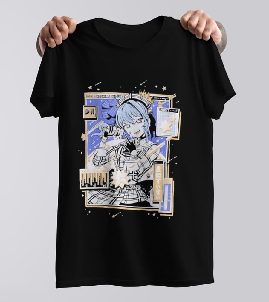 Hoshimachi Suisei GHOST Stellarstill VTuber Idol Celestial Starry Night Aesthetic T-Shirt
