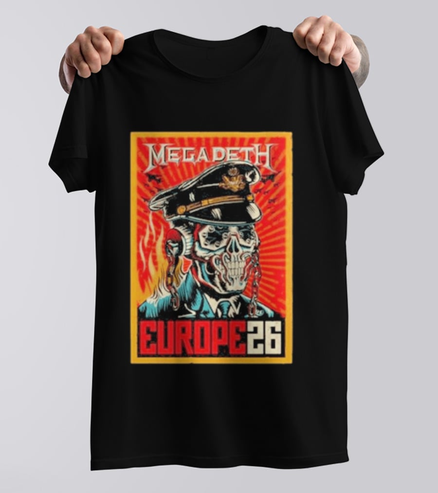 Megadeth Europe 26 Commander Vic Tour T-Shirt