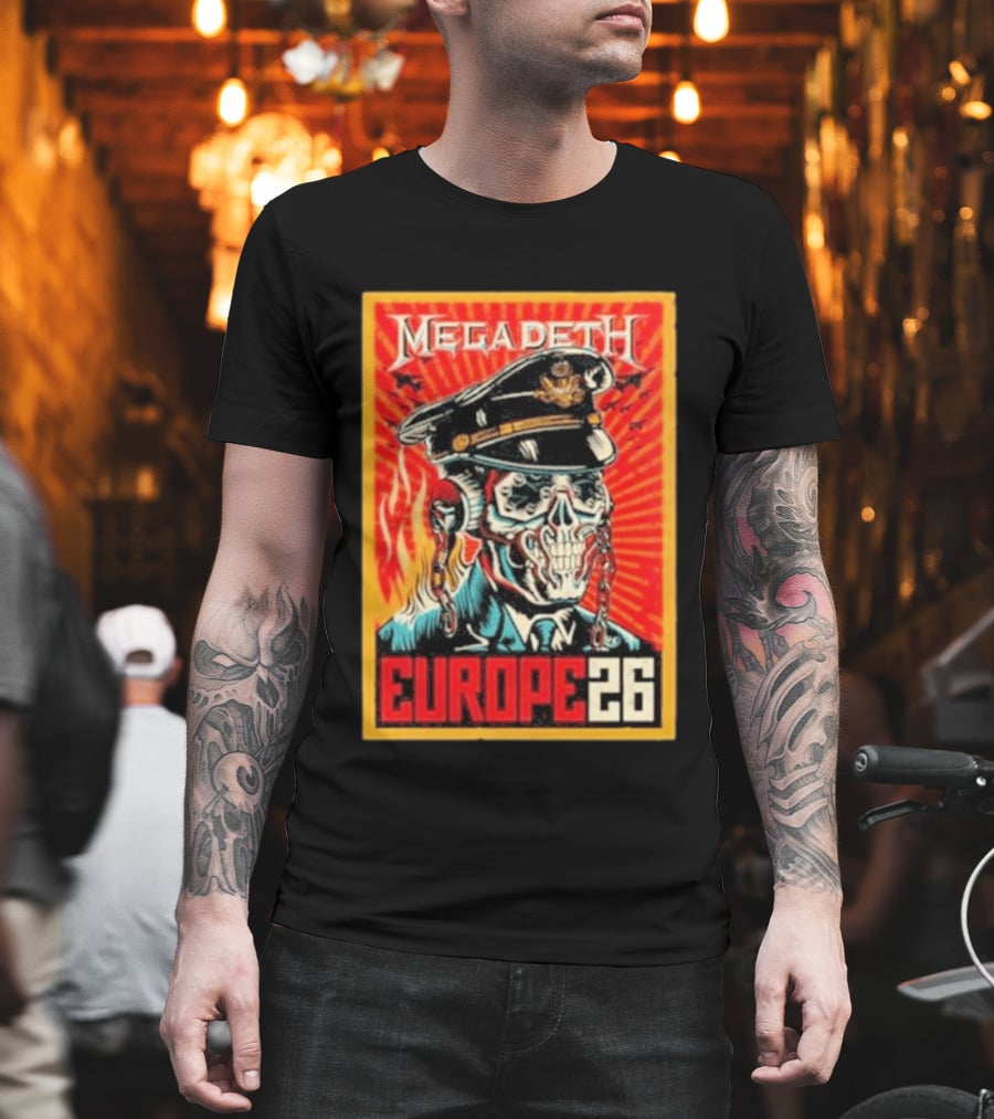 Megadeth Europe 26 Commander Vic Tour T-Shirt