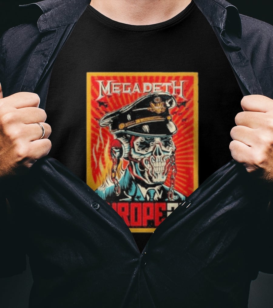 Megadeth Europe 26 Commander Vic Tour T-Shirt