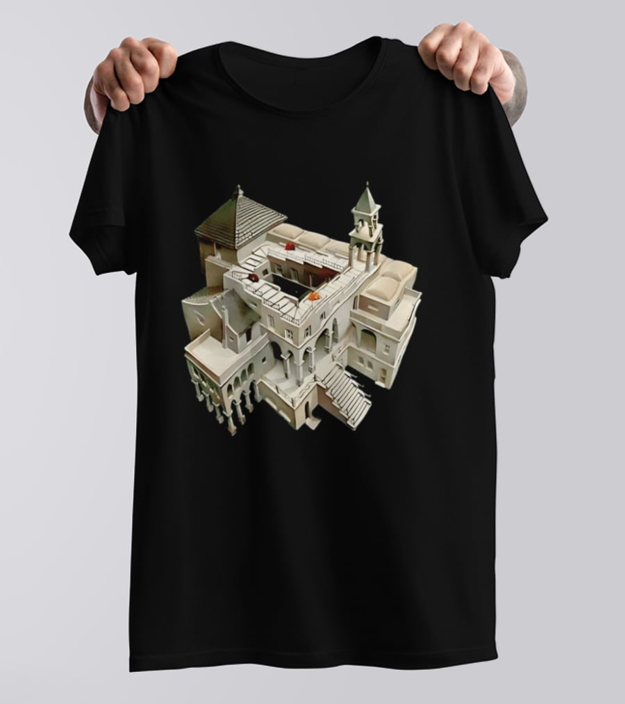 Escher Impossible Building Optical Illusion Architecture T-Shirt