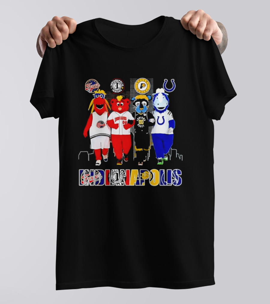 Indiana Fever Pacers Colts Indians Mascots Indianapolis T-Shirt