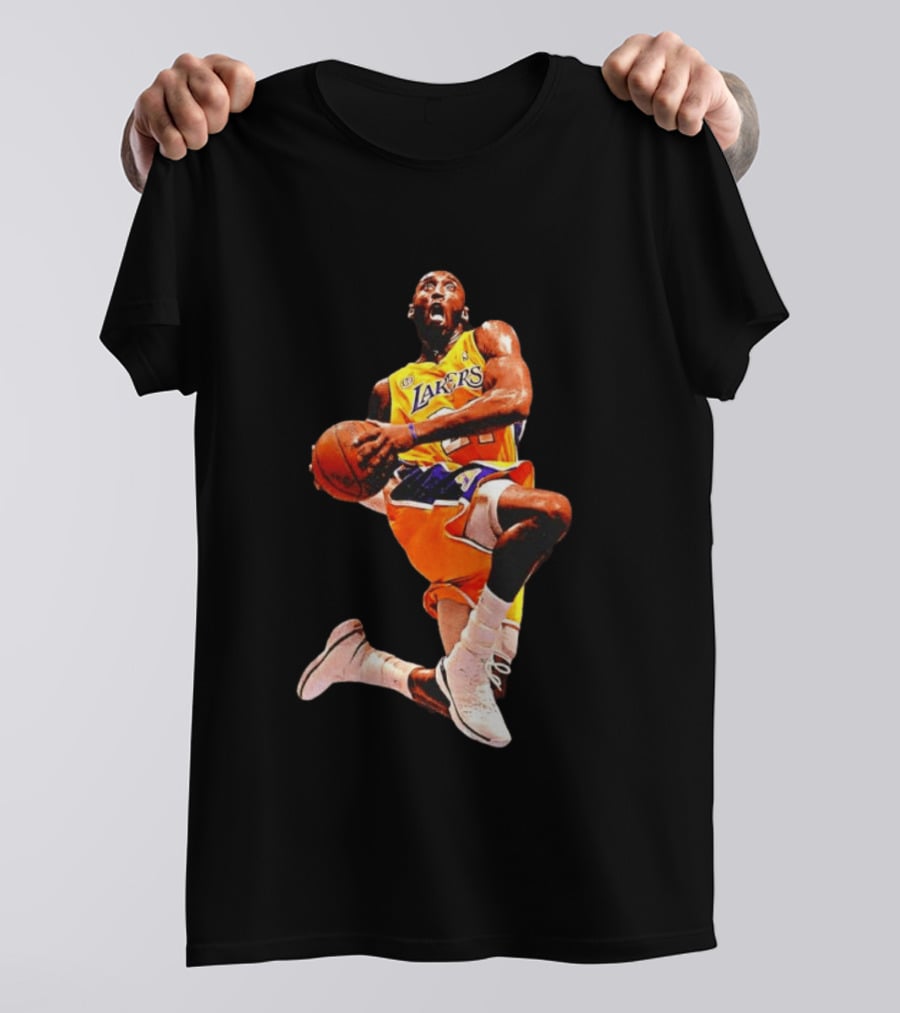 Kobe Bryant Los Angeles Lakers 24 NBA Dunk Pose Iconic Basketball Legend T-Shirt