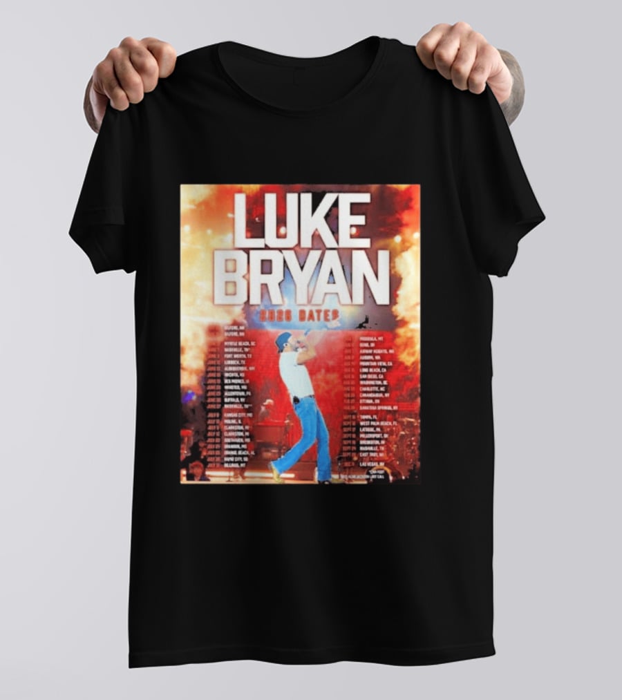 Luke Bryan 2026 Dates Tour Cities Concert Events T-Shirt