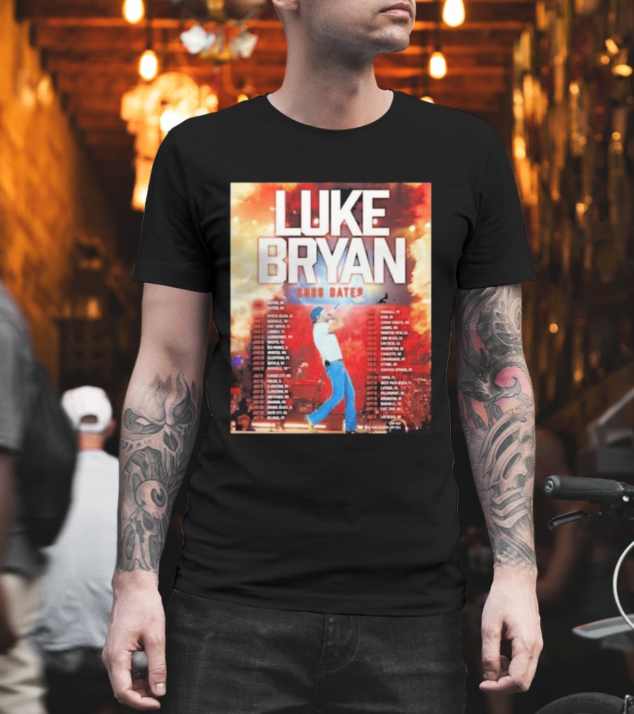 Luke Bryan 2026 Dates Tour Cities Concert Events T-Shirt