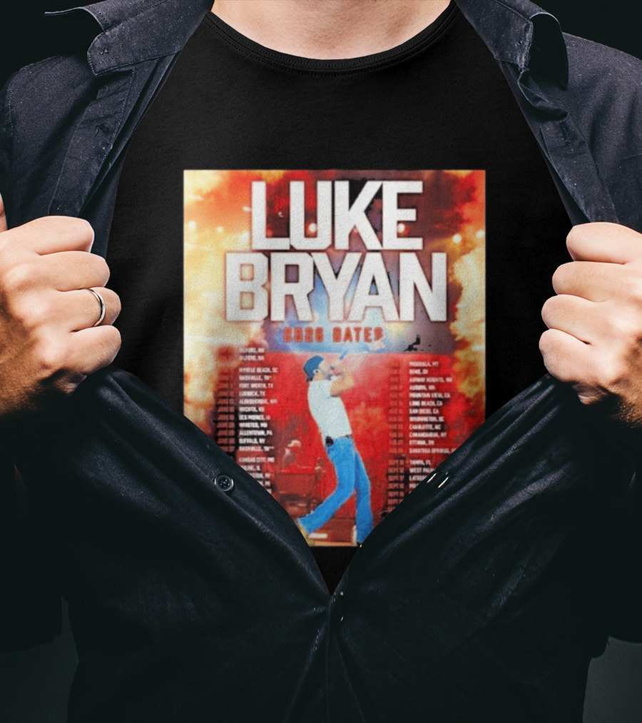 Luke Bryan 2026 Dates Tour Cities Concert Events T-Shirt