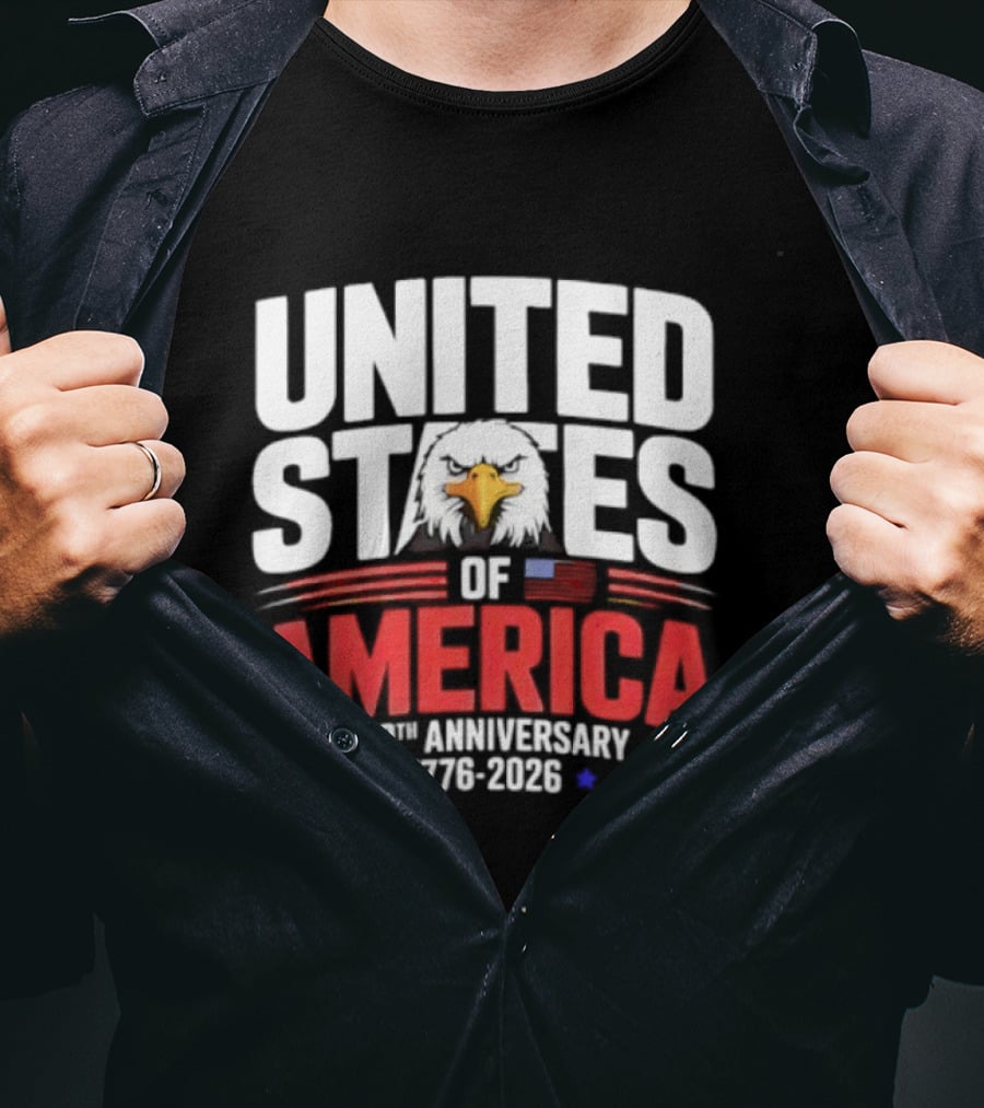 United States Of America 250th Anniversary 1776 2026 Celebration T-Shirt