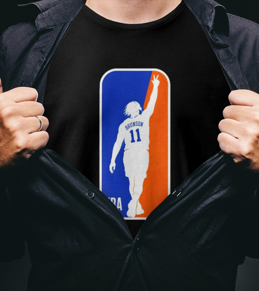 Jalen Brunson 11 JBA Basketball Victory Sign New York T-Shirt