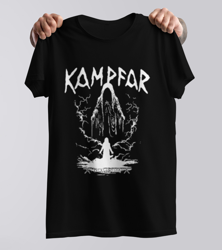 Kampfar May 27 2026 Medellín Colombia Event Ghostly Figure Forest Setting T-Shirt