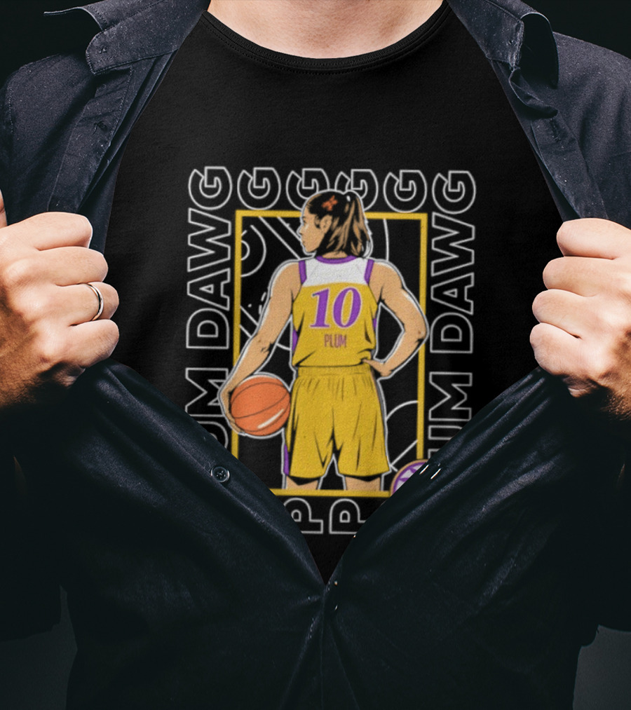 Kelsey Plum 10 Los Angeles Sparks WNBA Plum Dawg T-Shirt