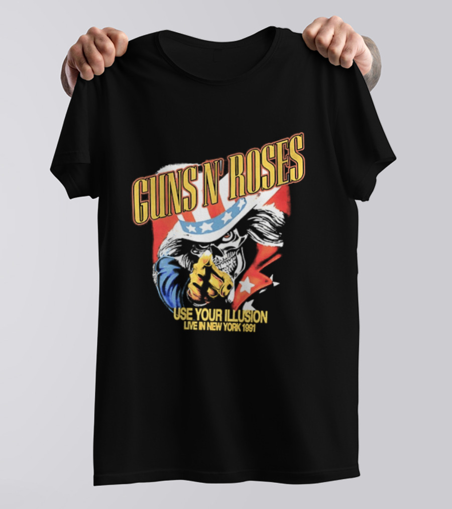 Guns N' Roses Use Your Illusion Live In New York 1991 Uncle Sam T-Shirt