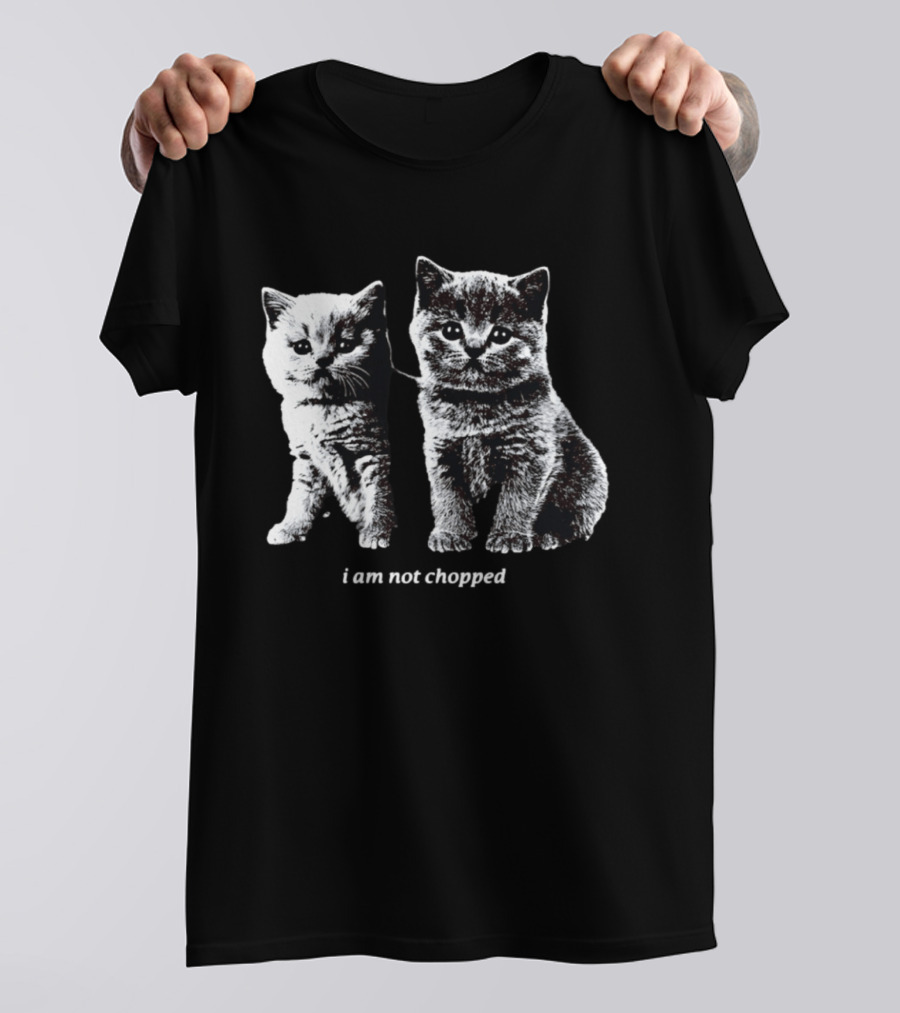 I Am Not Chopped Cats Duo Black And White Kitten T-Shirt
