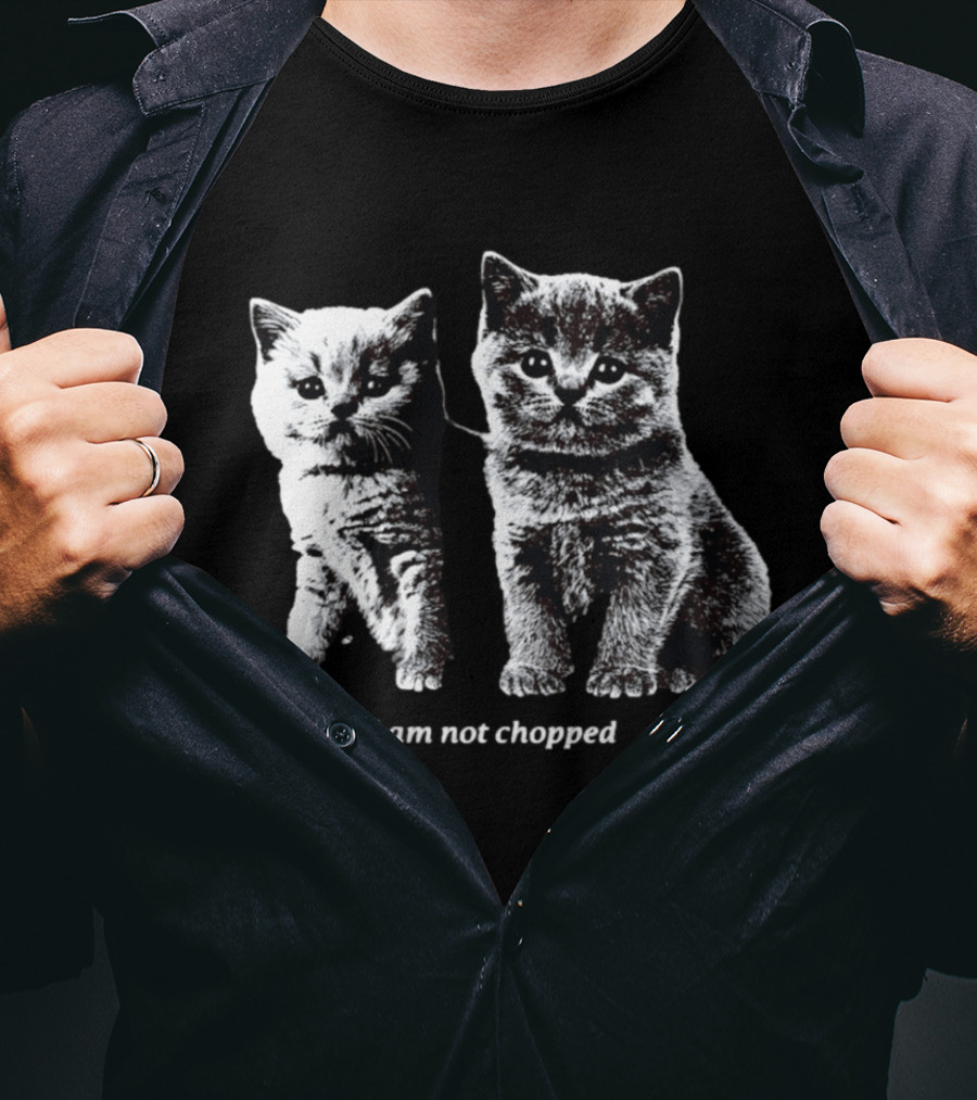 I Am Not Chopped Cats Duo Black And White Kitten T-Shirt