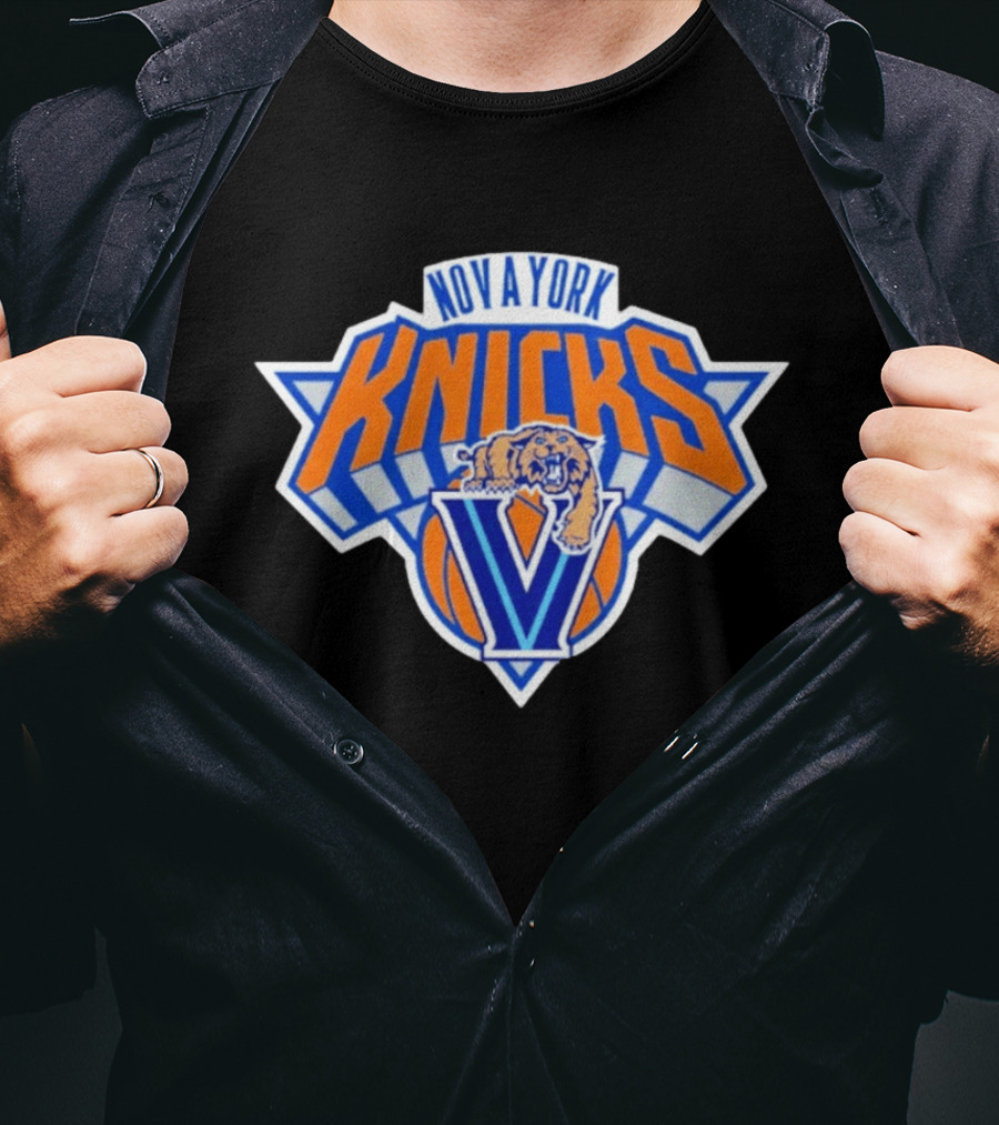Nova York Knicks Villanova V Basketball Team Collaboration T-Shirt