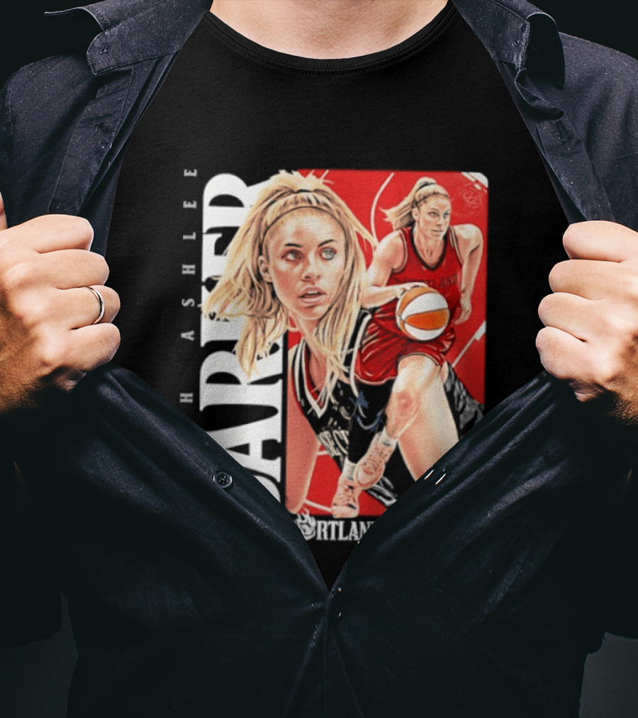 Sarah Ashlee Barker Portland Fire WNBA Basketball Player Action T-Shirt