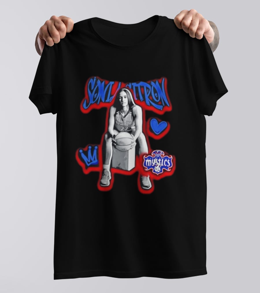 Sonia Citron Washington Mystics WNBA Basketball Grunge T-Shirt