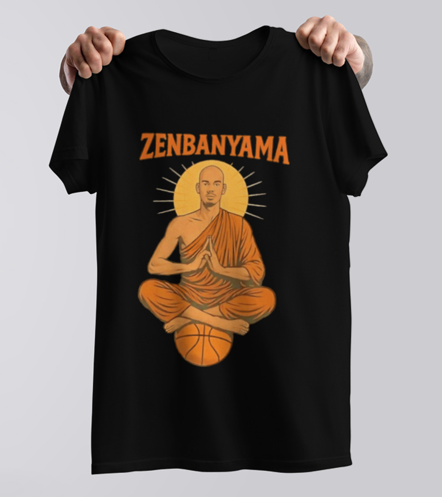Zenbanyama Victor Wembanyama Monk Basketball Meditation T-Shirt