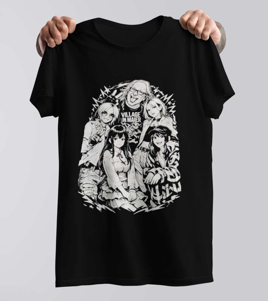 Andrew WK Village Maier Anime Characters T-Shirt