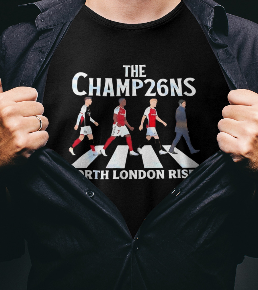 The Champ26ns North London Rises Abbey Road Arsenal T-Shirt