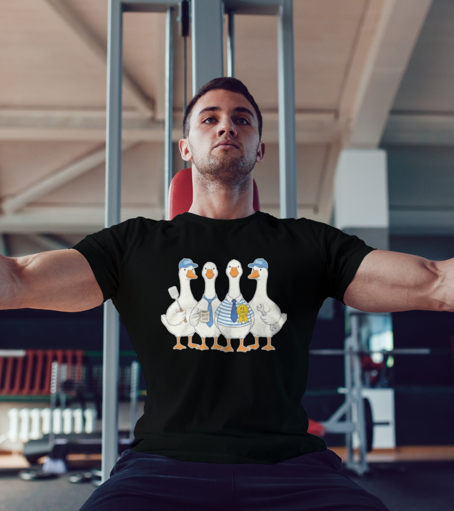 Father's Day Dad Geese Best Dad #1 Dad T-Shirt