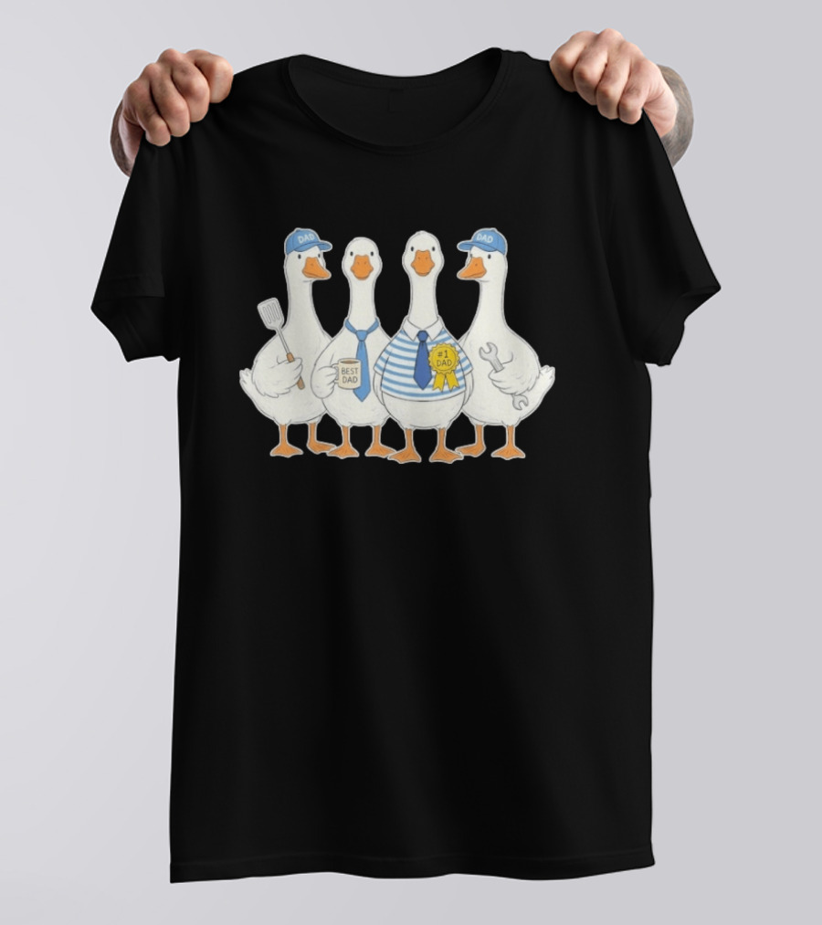 Father's Day Dad Geese Best Dad #1 Dad T-Shirt