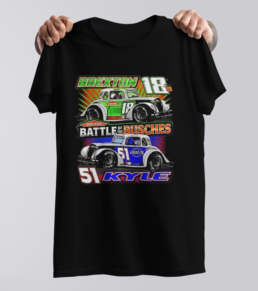 Brexton 18 Busch Kyle 51 Battle Of The Busches Racing T-Shirt