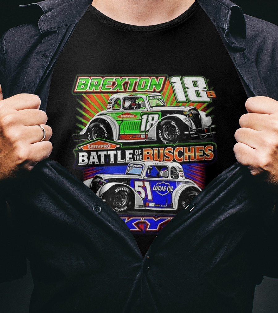 Brexton 18 Busch Kyle 51 Battle Of The Busches Racing T-Shirt