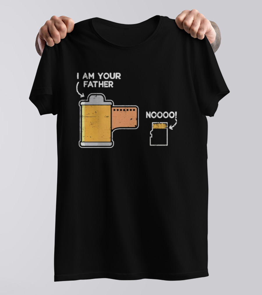 I Am Your Father Nooo Film Roll Memory Card Humor T-Shirt