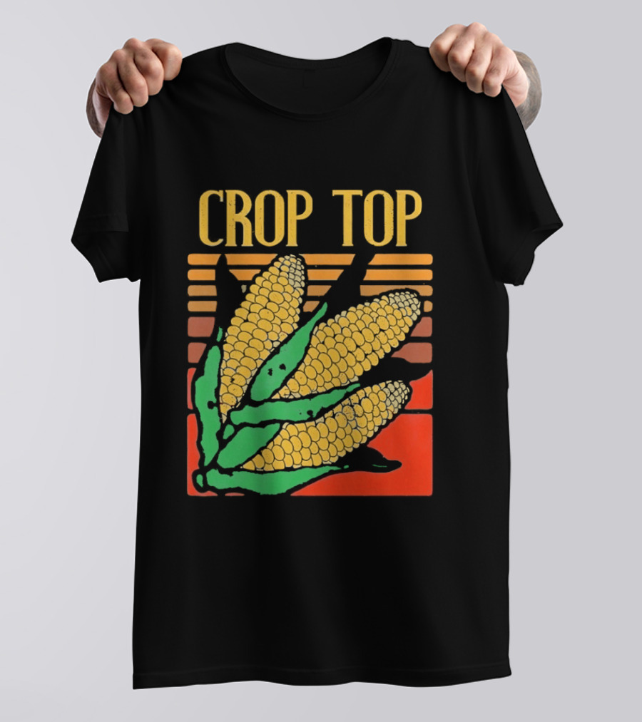 CROP TOP Corn Cobs Maize Sweetcorn Vegetable Agriculture Farm Harvest T-Shirt