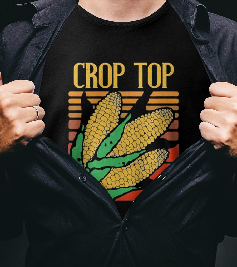 CROP TOP Corn Cobs Maize Sweetcorn Vegetable Agriculture Farm Harvest T-Shirt