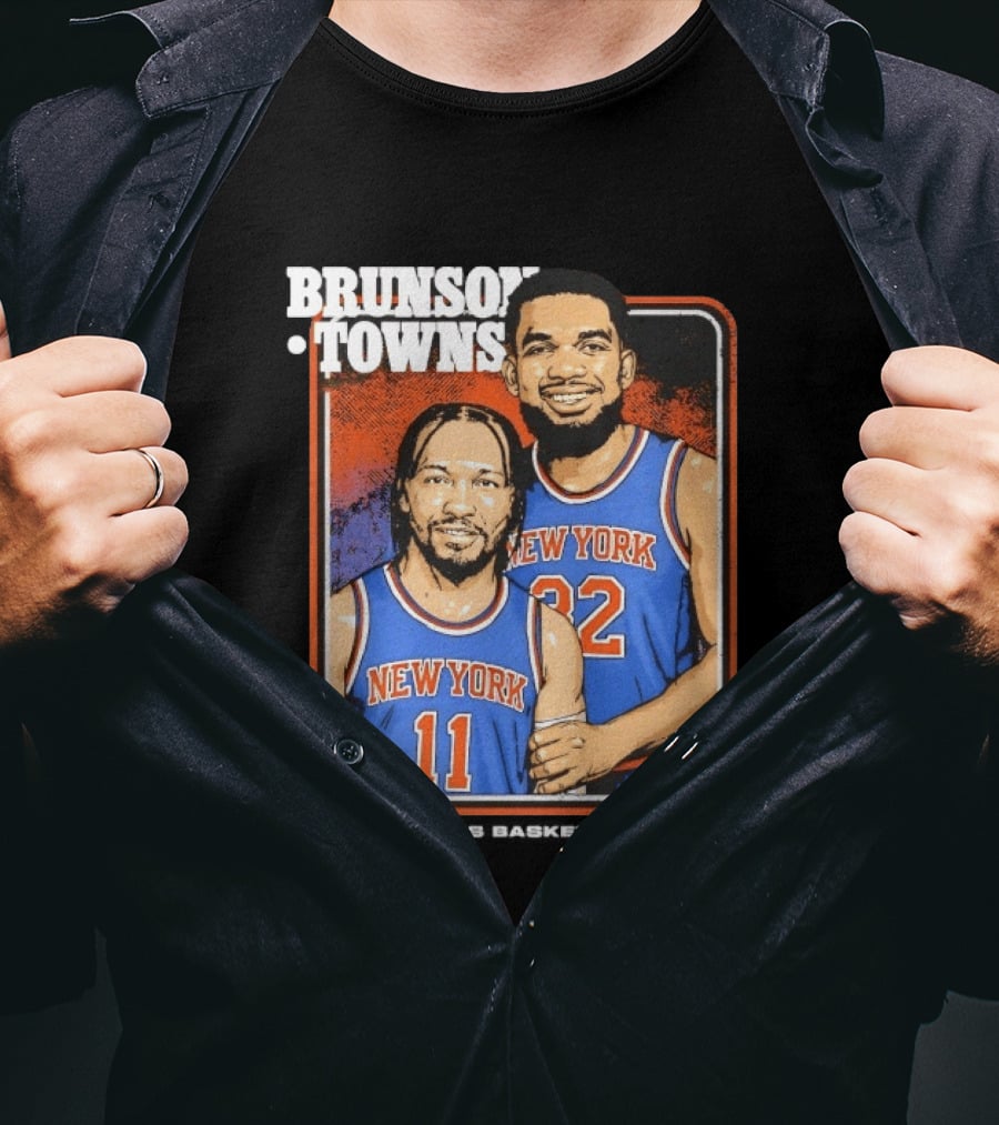 New York Knicks Brunson Towns Stepbrothers 32 11 T-Shirt
