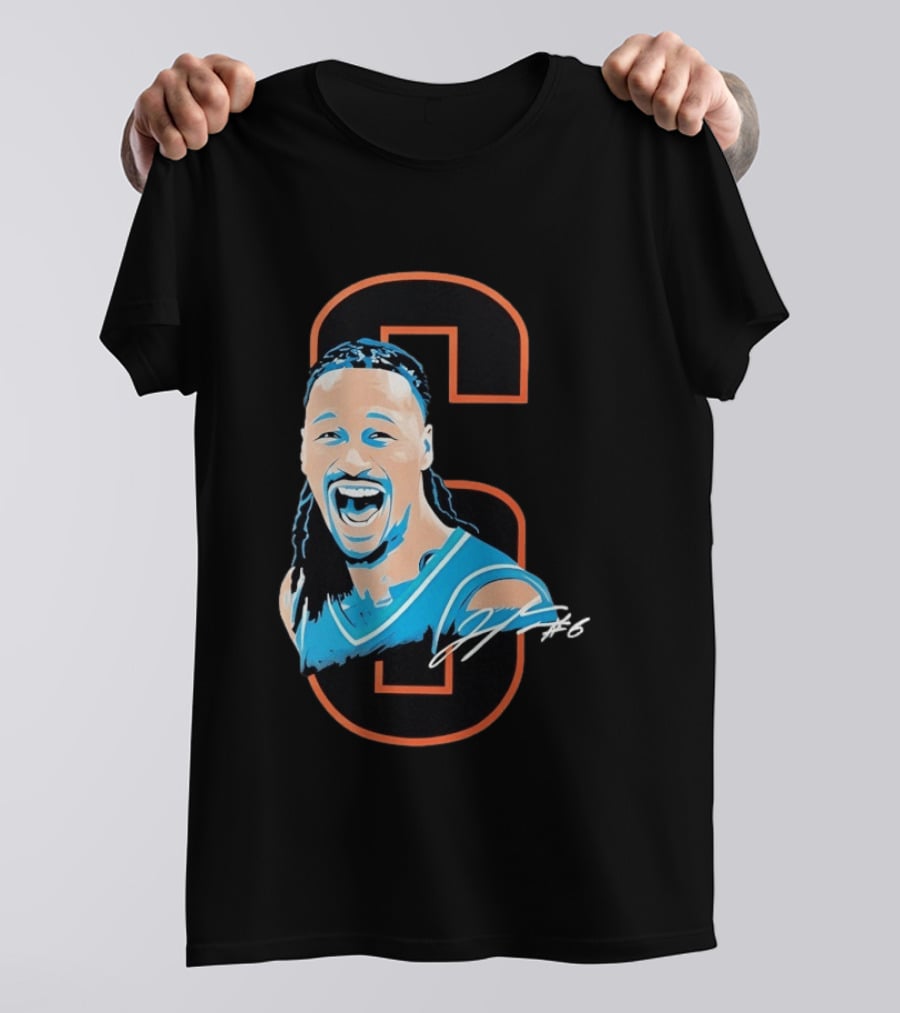 Jaylin Williams Number 6 Oklahoma City Thunder Basketball Signature T-Shirt