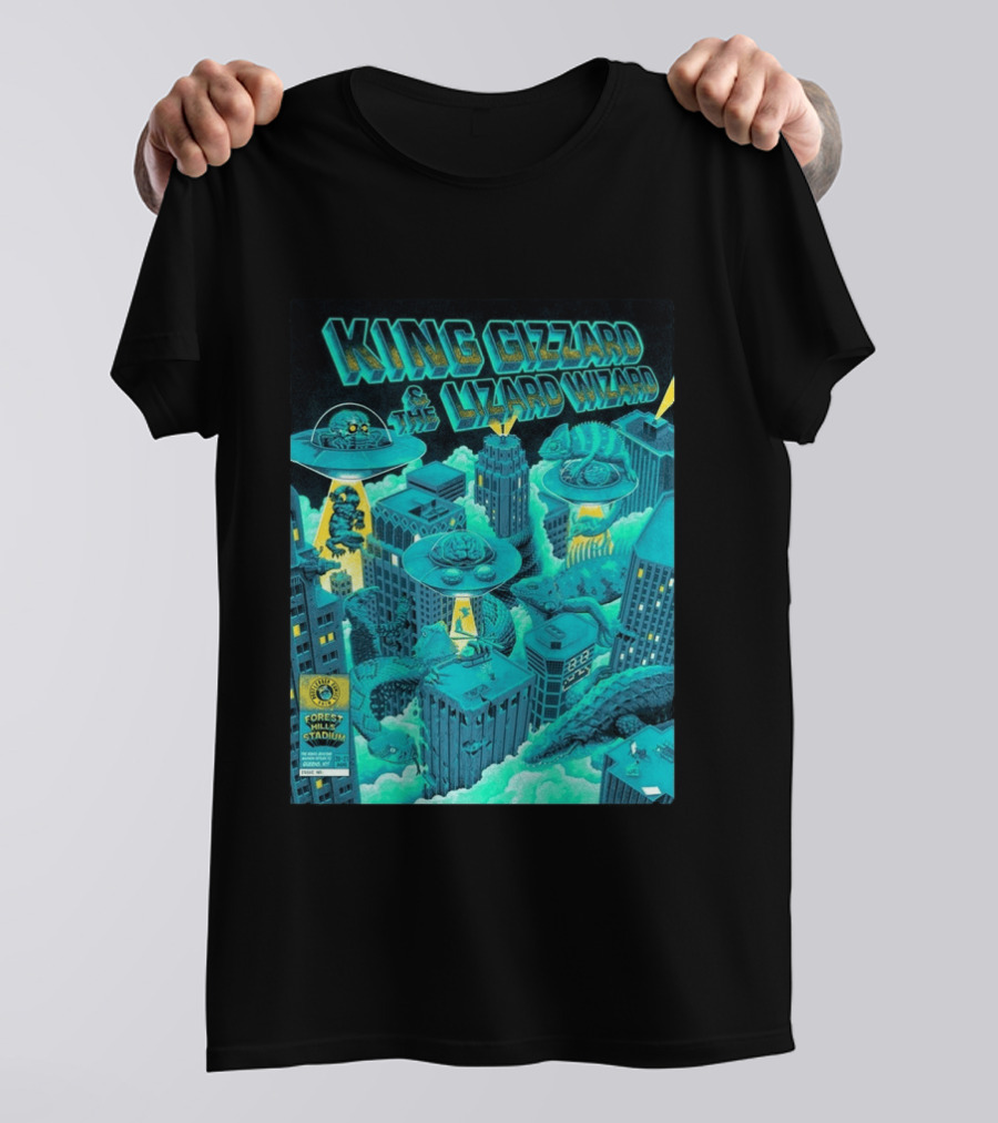 King Gizzard And The Lizard Wizard Forest Hills Stadium New York 2026 Event Reptilians Vs Alienoids August 20 21 T-Shirt