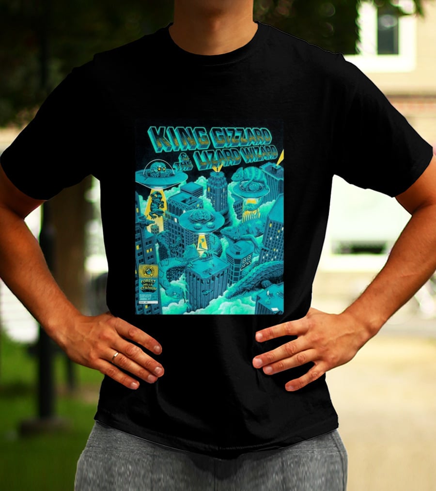 King Gizzard And The Lizard Wizard Forest Hills Stadium New York 2026 Event Reptilians Vs Alienoids August 20 21 T-Shirt