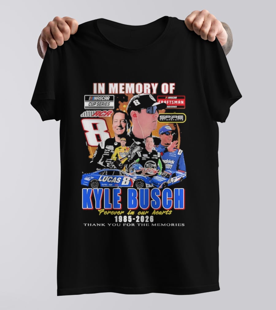 Kyle Busch Craftsman NASCAR Cup Truck Series RCR 8 In Memory 1985 2026 T-Shirt